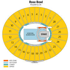 Rose Bowl seating chart