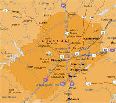 Jefferson county alabama map