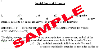 sample power of attorney