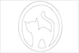 Cute Cat pumpkin stencil (PDF)