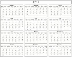 2011 printable calendar