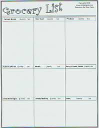 printable grocery list