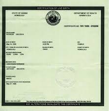 sample birth certificate