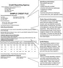 sample credit report