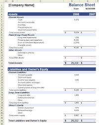 sample balance sheet