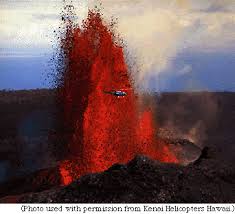 fire fountaining in Hawaii