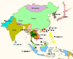asia map with capitals