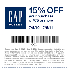 gap printable coupons
