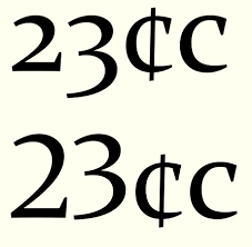 cents symbol