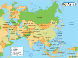 asia map with capitals