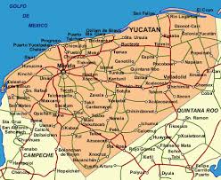 Yucatan Mexico Political Map