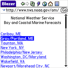 NOAA weather can be obtained