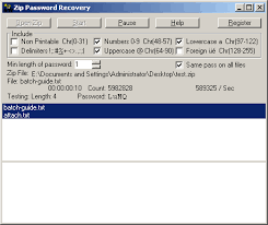 zip password recovery