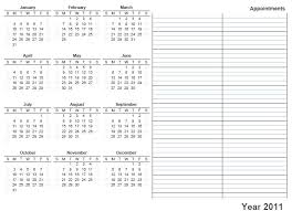 2011 printable calendar
