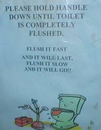 funny toilet signs