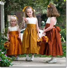 فساتين للاطفال Autumn-colored-flower-girl-dresses