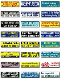 funny bumper sticker sayings