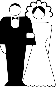 bride and groom clipart