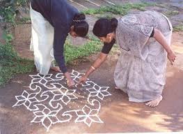 Kolam , the domestic art of Tamil woman