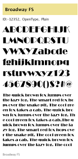 broadway font