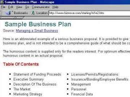 example business plans