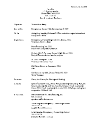 sample resume