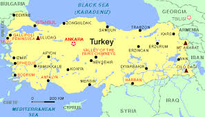 map of turkey