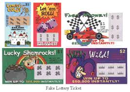 fake lottery tickets