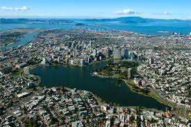 Oakland with Lake Merritt