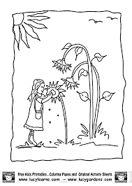 flower garden coloring pictures