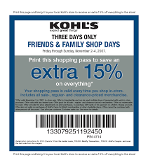 kohls coupons