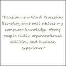 example resume objectives