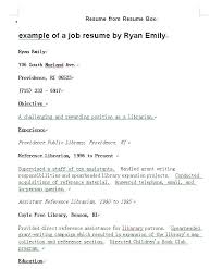 example of a job resume