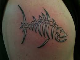 fish skeleton tattoos
