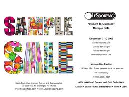 sample sale