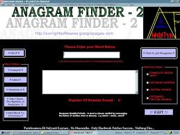 Anagram Finder main window