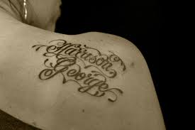 gangster tattoo lettering