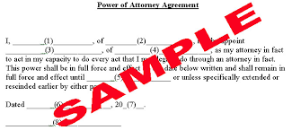 sample of power of attorney