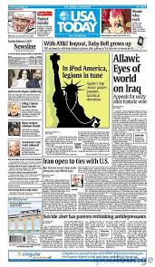 the USA Today front page.