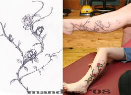 vine design tattoos
