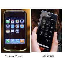 Verizon iPhone and LG Prada