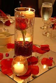red rose wedding centerpieces
