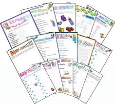 printable baby shower games
