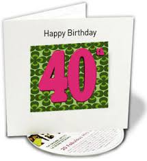 40th birthday greetings