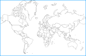 world map outline countries