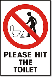 funny toilet signs