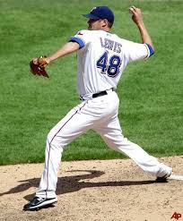 Colby Lewis delivers to