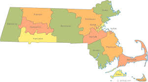 Massachusetts County Map