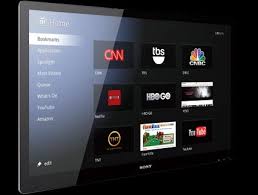 the Google TV home screen.