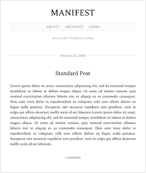 Manifest - A Simple Wordpress